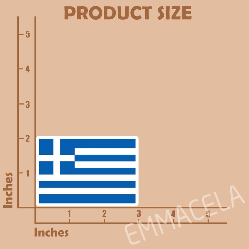 EMMACELA (3PCS) Greece Flag stickers, Countries Flag Stickers - Waterproof Vinyl Decals For Laptops, Tumblers, Water Bottles, Books, Scrapbooks, Size 3 x 2 Inch - Image 2